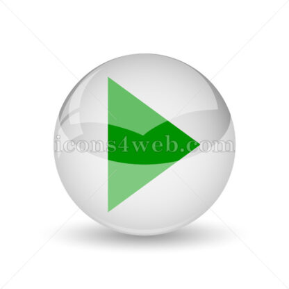 Play sign glossy icon. Play sign glossy button - Website icons