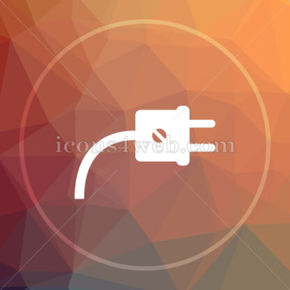 Plug low poly icon. Website low poly icon - Website icons