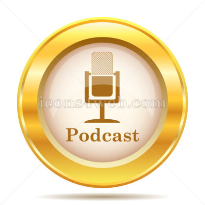 Podcast golden button - Website icons