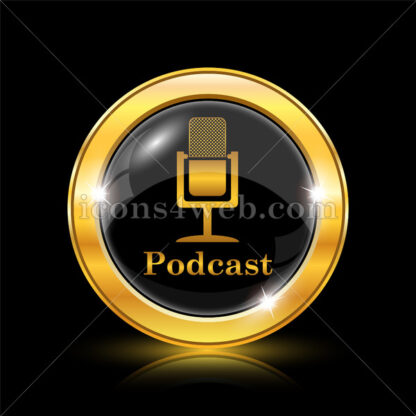 Podcast golden icon. - Website icons