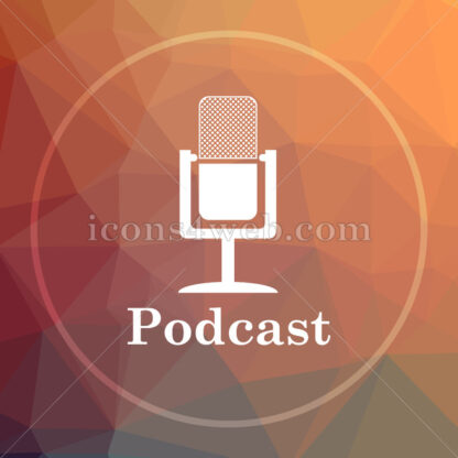 Podcast low poly icon. Website low poly icon - Website icons