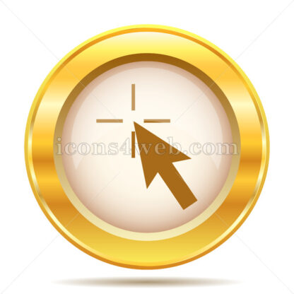 Pointer golden button - Website icons