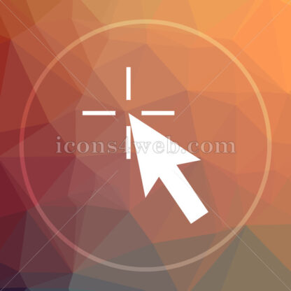 Pointer low poly icon. Website low poly icon - Website icons
