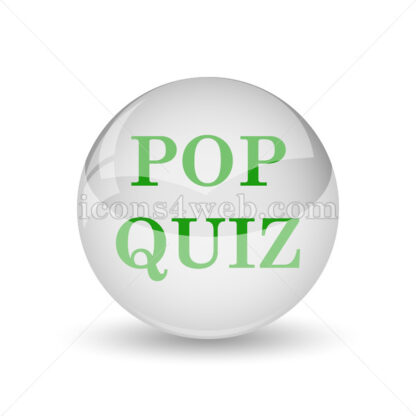 Pop quiz glossy icon. Pop quiz glossy button - Website icons