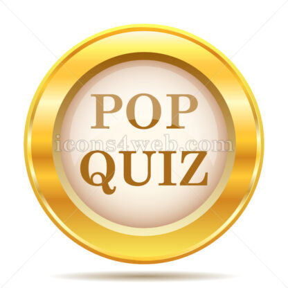 Pop quiz golden button - Website icons