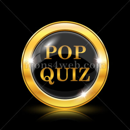 Pop quiz golden icon. - Website icons