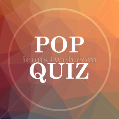 Pop quiz low poly icon. Website low poly icon - Website icons