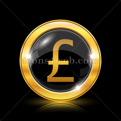 Pound golden icon. - Website icons