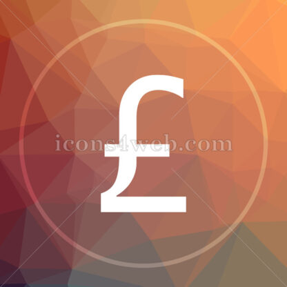 Pound low poly icon. Website low poly icon - Website icons