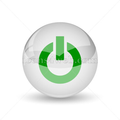 Power button glossy icon. Power button glossy button - Website icons