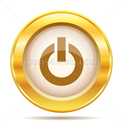 Power button golden button - Website icons