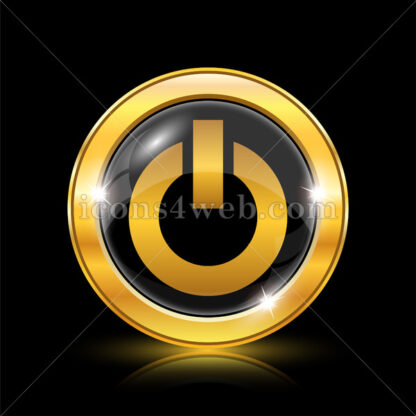 Power button golden icon. - Website icons