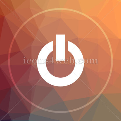 Power button low poly icon. Website low poly icon - Website icons