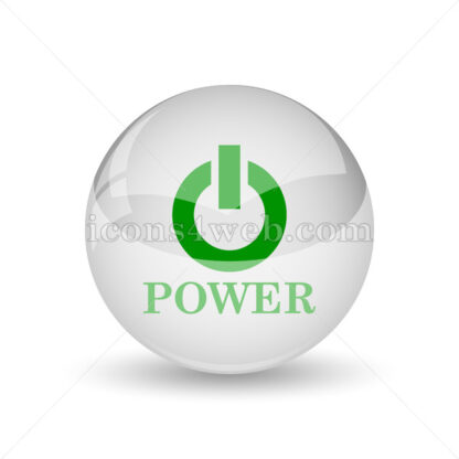 Power glossy icon. Power glossy button - Website icons