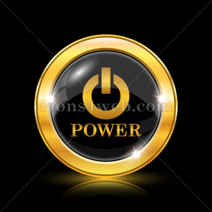 Power golden icon. - Website icons