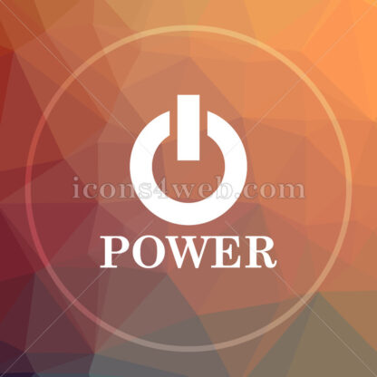 Power low poly icon. Website low poly icon - Website icons