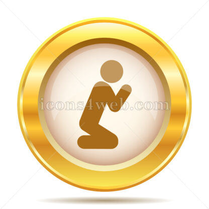 Prayer golden button - Website icons