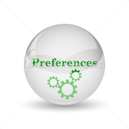Preferences glossy icon. Preferences glossy button - Website icons