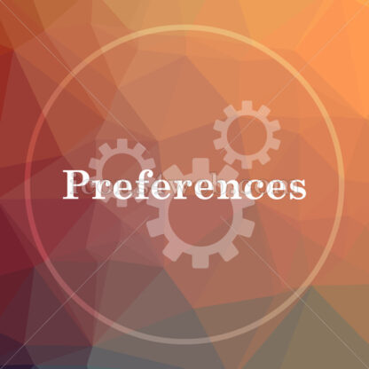 Preferences low poly icon. Website low poly icon - Website icons