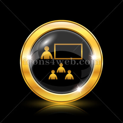 Presenting golden icon. - Website icons