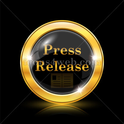 Press release golden icon. - Website icons