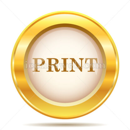 Print golden button - Website icons