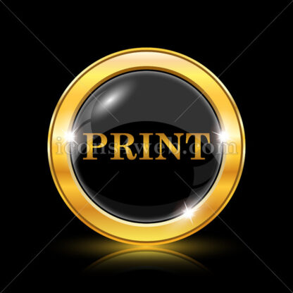 Print golden icon. - Website icons