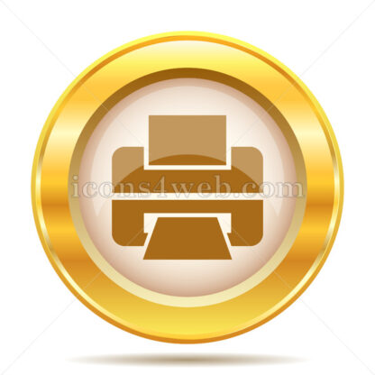 Printer golden button - Website icons