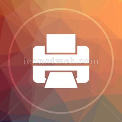 Printer low poly icon. Website low poly icon - Website icons