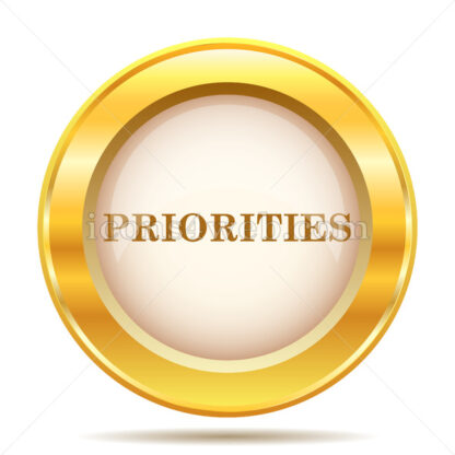Priorities golden button - Website icons