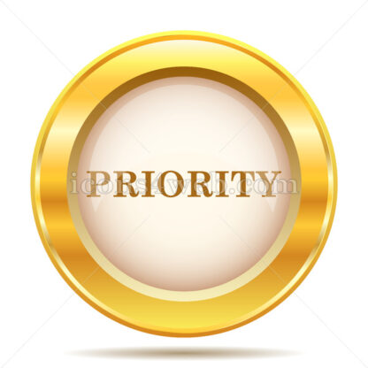 Priority golden button - Website icons