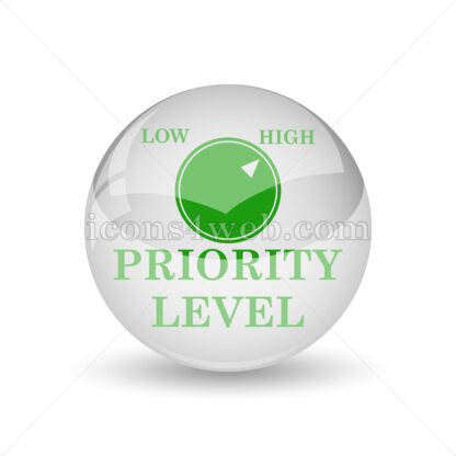 Priority level glossy icon. Priority level glossy button - Website icons