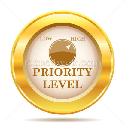 Priority level golden button - Website icons