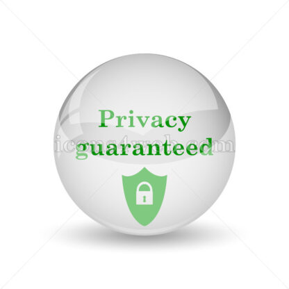 Privacy guaranteed glossy icon. Privacy guaranteed glossy button - Website icons
