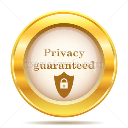 Privacy guaranteed golden button - Website icons