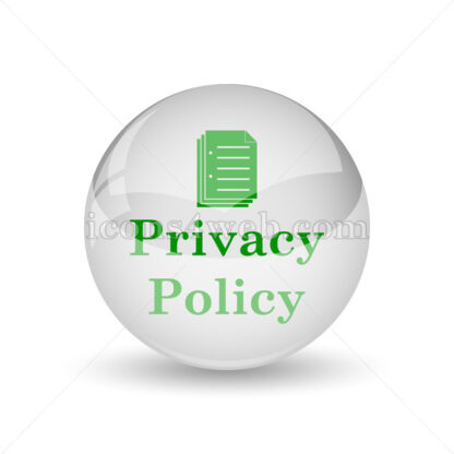 Privacy policy glossy icon. Privacy policy glossy button - Website icons