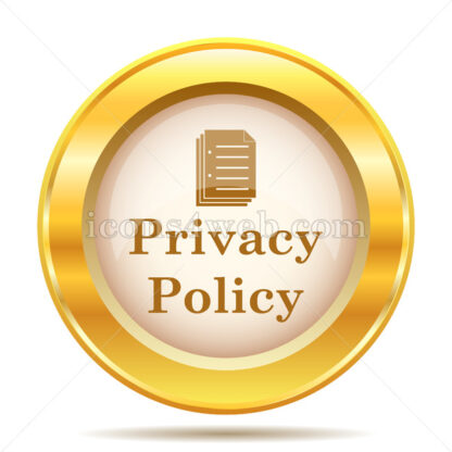 Privacy policy golden button - Website icons