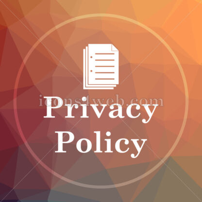 Privacy policy low poly icon. Website low poly icon - Website icons