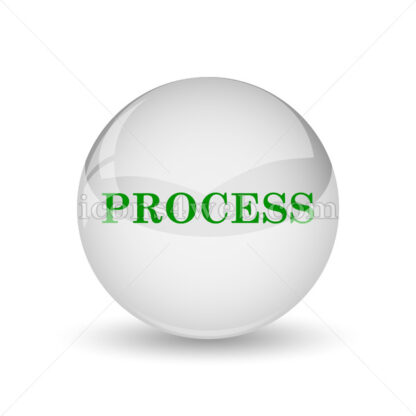 Process glossy icon. Process glossy button - Website icons