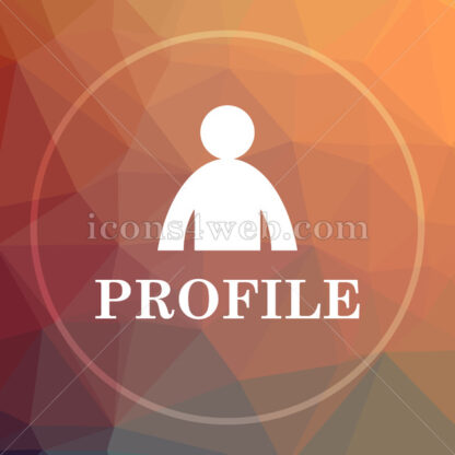 Profile low poly icon. Website low poly icon - Website icons
