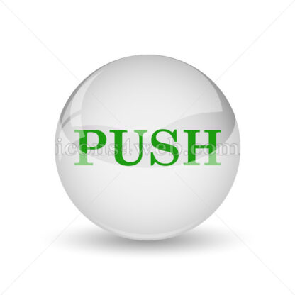 Push glossy icon. Push glossy button - Website icons