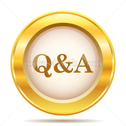 Q&A golden button - Website icons