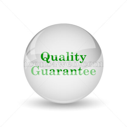 Quality guarantee glossy icon. Quality guarantee glossy button - Website icons