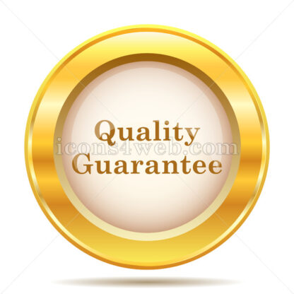Quality guarantee golden button - Website icons