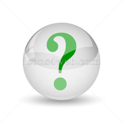 Question mark glossy icon. Question mark glossy button - Website icons