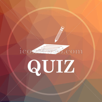 Quiz low poly icon. Website low poly icon - Website icons