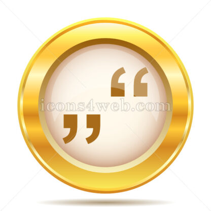 Quotation marks golden button - Website icons