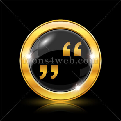 Quotation marks golden icon. - Website icons
