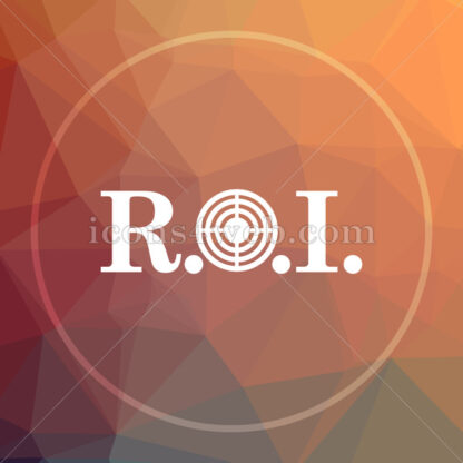 ROI low poly icon. Website low poly icon - Website icons