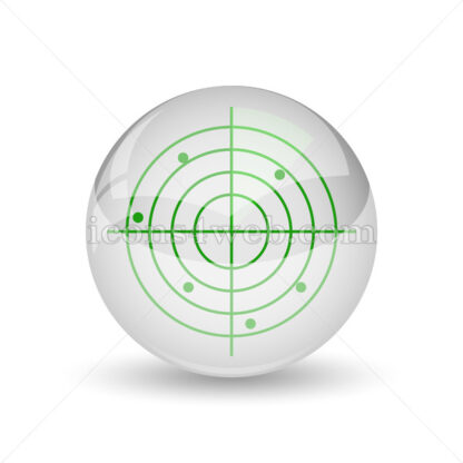 Radar glossy icon. Radar glossy button - Website icons